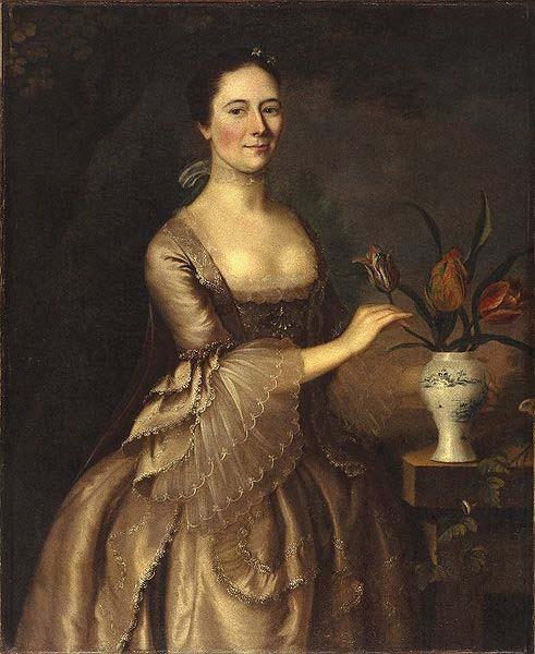 Joseph Blackburn Portrait of a Woman Sweden oil painting art